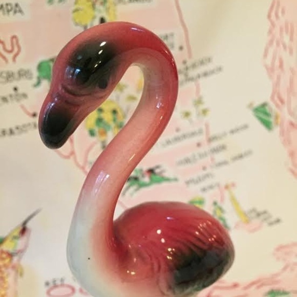 VINTAGE 1950s Midcentury Floridian Pink Flamingo Figurine - Picture 6 of 17